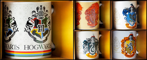 Complete Set of 5 Officially Licensed Harry Potter Mugs - Coat of Arms