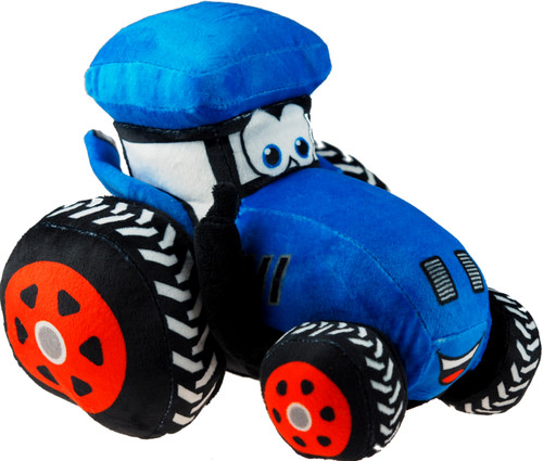 Blue Plush Soft Cuddly Tractor Toy