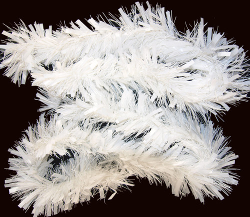 4 Meters Dazzling White Christmas Tinsel Decoration (2 x 2 Meter Strands)