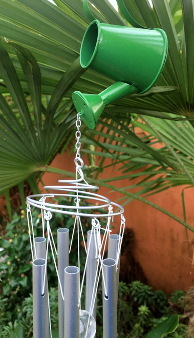 Watering Can Metal Sun Catcher Wind Chime - Hanging Home Garden Decoration