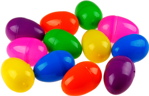 Set Of 12 Large Plastic Surprise Eggs - Fill With Easter Hunt Gifts / Chocolate Set Of 12 Large Plastic Surprise Eggs - Fill With Easter Hunt Gifts / Chocolate