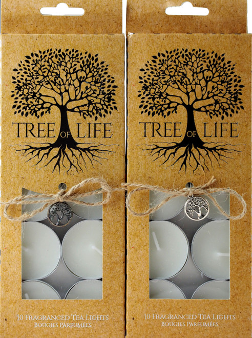 20 Tree Of life Tea light candles -  Sandalwood scented
