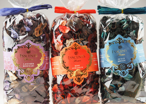 Set Of 3 Pot Pourri Fragrance Bags - Lavender Rosemary, Rose, Ocean Breeze