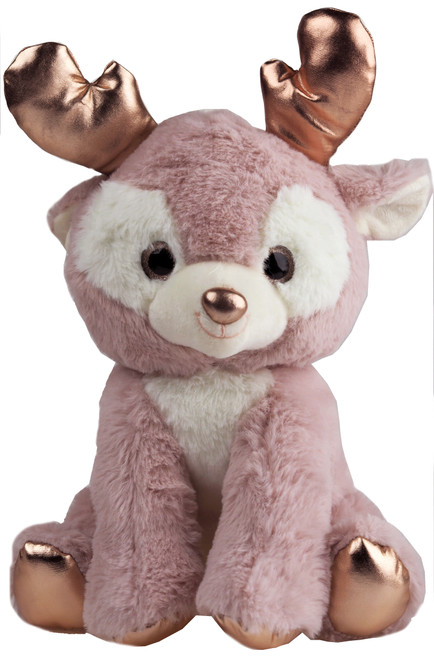 Soft Cute Toffee Blush Colour Plush Christmas Reindeer Toy