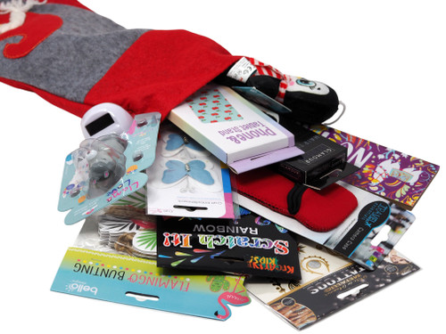 Girls Pre Filled Christmas Santa Stocking - With 12 Mystery Toys And Gifts Girls Pre Filled Christmas Santa Stocking - With 12 Mystery Toys And Gifts