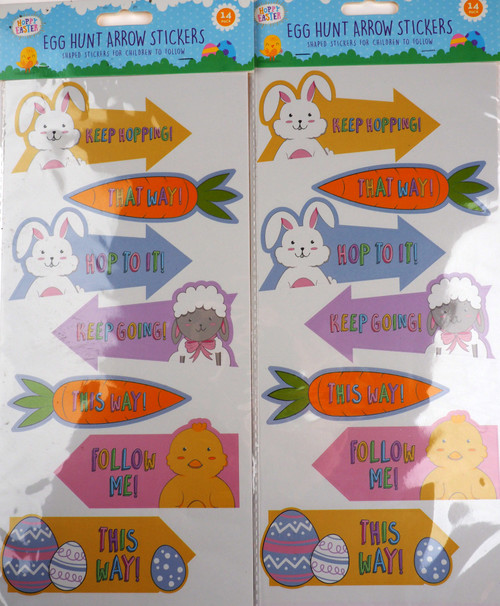 Easter Egg Hunt Arrow And Trail Sign Stickers - Set Of 28 Stickers Easter Egg Hunt Arrow And Trail Sign Stickers - Set Of 28 Stickers