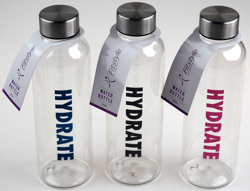 Plastic Drinking Water Bottles / Flask - hydrate Design (Set of 3) Plastic Drinking Water Bottles / Flask - hydrate Design (Set of 3)