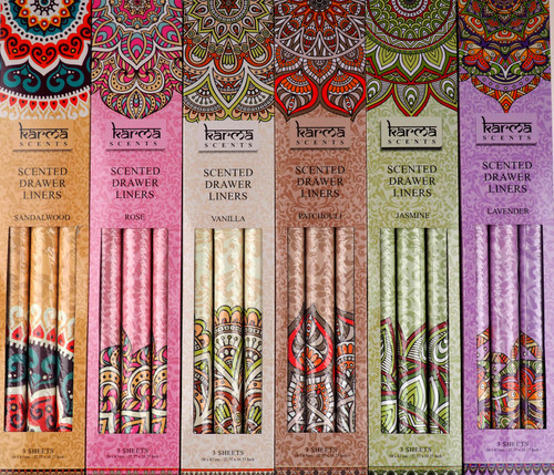 Karma Scented Drawer Liners - Set Of 6 - Bulk Buy Value Karma Scented Drawer Liners - Set Of 6 - Bulk Buy Value