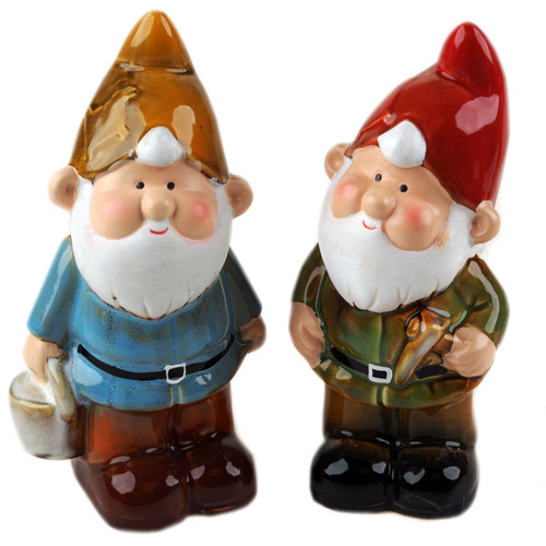 High Glaze 18cm Garden Gnomes - Ceramic Yellow Red Hat High Glaze 18cm Garden Gnomes - Ceramic Yellow Red Hat