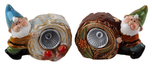 Gnome LED Solar Garden Light Up Ornaments - Blue Green Hats Gnome LED Solar Garden Light Up Ornaments - Blue Green Hats