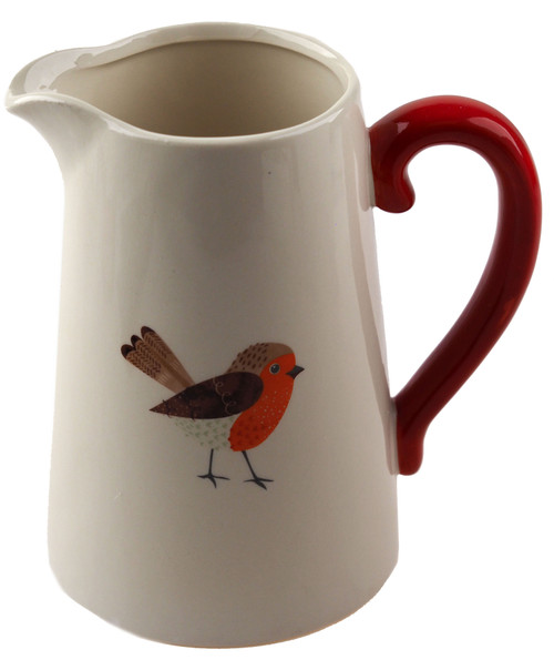 Ceramic Robin Bird Jug - 18cm For juice Or Milk