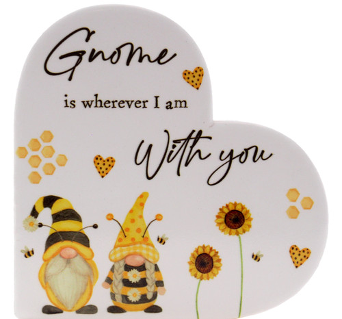 Gonk Gnome Free Standing Plaque "Gnome is wherever I am With You" Ornament Gonk Gnome Free Standing Plaque "Gnome is wherever I am With You" Ornament