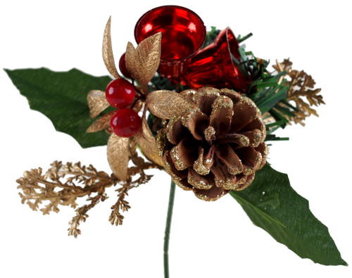 Artificial Flower Christmas Pick - Berry, Apple, Pine Decorations (Set of 6) Artificial Flower Christmas Pick - Berry, Apple, Pine Decorations (Set of 6)