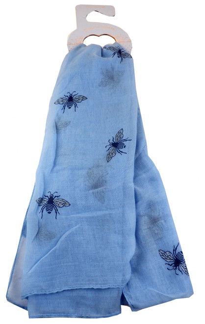 Blue Bumble Bee Fashion Scarf Wraps Shawls Scarves For Ladies Women