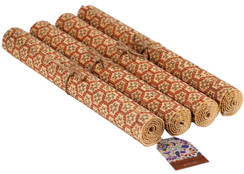 Natural Boho Inspired Table Placemats - Brown Tones - Set of 4