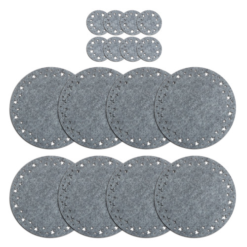 Nordic Grey Star Christmas Dinner Felt Table 8 Placemats & 8 Coasters Nordic Grey Star Christmas Dinner Felt Table 8 Placemats & 8 Coasters