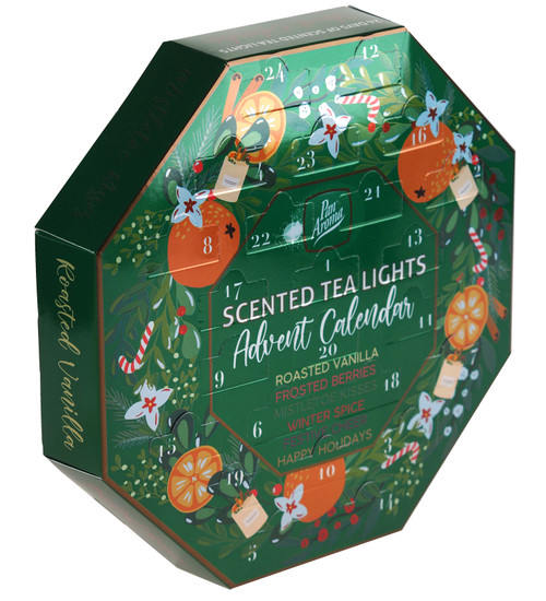 Christmas Tea Light Advent Calendar - 24 Festive Fragranced Candles