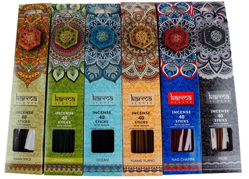 Incense Joss Sticks - Set of 6 fragrances - 240 sticks - Bulk Buy Value