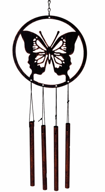 Butterfly Garden Wind Chime - Hanging Metal Mobile Ornament Butterfly Garden Wind Chime - Hanging Metal Mobile Ornament