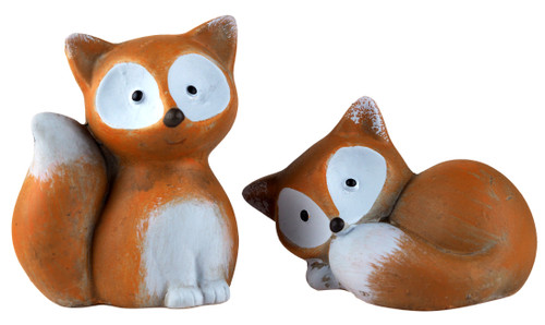 Fox And Cub Cute Ornaments Figurines - Set of 2 Fox And Cub Cute Ornaments Figurines - Set of 2