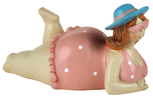 Laying Curvy Lady / Swimsuits Pink Beach Dipper Novelty Ornaments Laying Curvy Lady / Swimsuits Pink Beach Dipper Novelty Ornaments