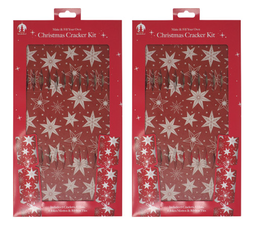 DIY Eco Christmas Crackers - Make Your Own Festive Craft - Star - Set of 12