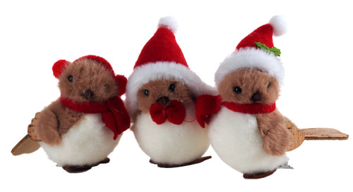 Robin Christmas Tree Decoration Ornaments Clip On - Set of 3 Robin Christmas Tree Decoration Ornaments Clip On - Set of 3