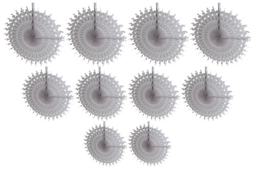 Eco Paper Snowflakes Christmas Hanging Decorations - Large 34cm - Set of 10 Eco Paper Snowflakes Christmas Hanging Decorations - Large 34cm - Set of 10