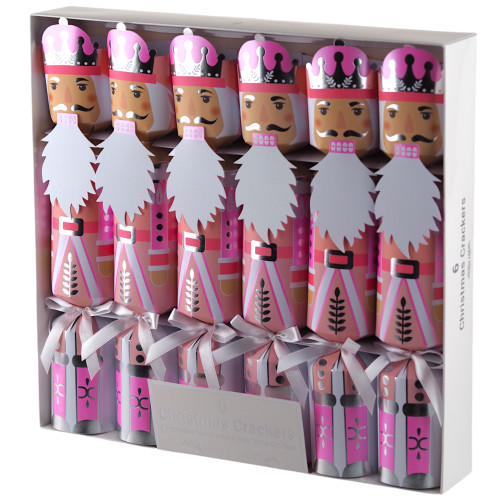 Pink Nutcracker Christmas Crackers - Harvey & Mason - Pack of 6