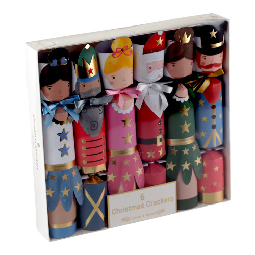 Nutcracker Character Christmas Crackers - Pack of 6