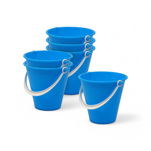 Blue Food Grade Quality Buckets - Party Food / Favours - Set of 6