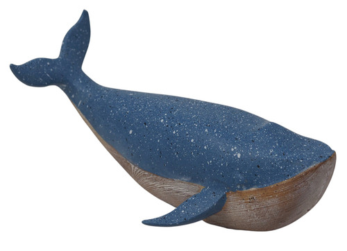 Large Blue Whale Figurine 25cm - Coastal Nautical Decor