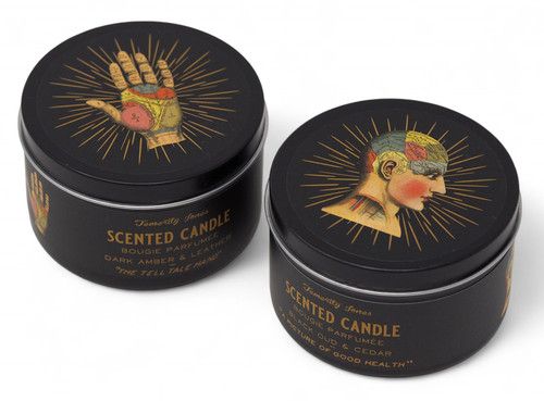 Apothecary Inspired Scented Candle Tins - Phrenology & Palmistry - Set of 2