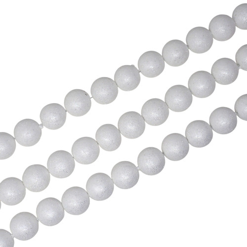 Glitter Sparkling White Christmas Bead Garland Tree Decoration - 1.8 Metres Glitter Sparkling White Christmas Bead Garland Tree Decoration - 1.8 Metres