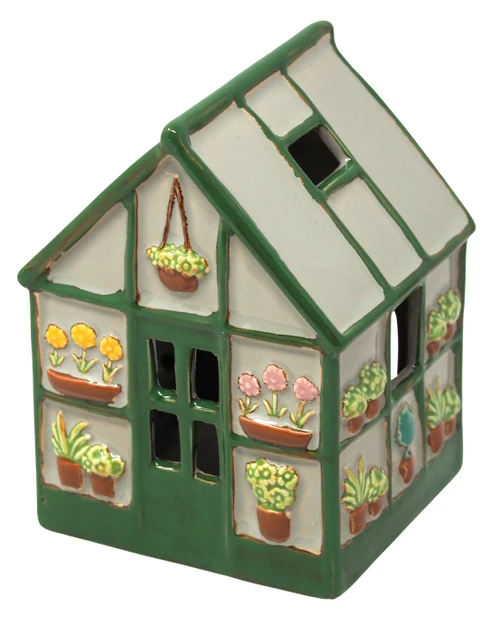 Garden Greenhouse Novelty Ceramic Tealight Candle Holder