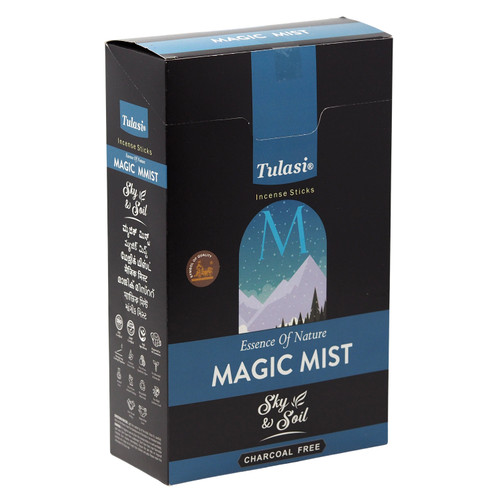 Magic Mist Incense Sticks Charcoal Free Retail Display - 12 Boxes (144 Sticks)