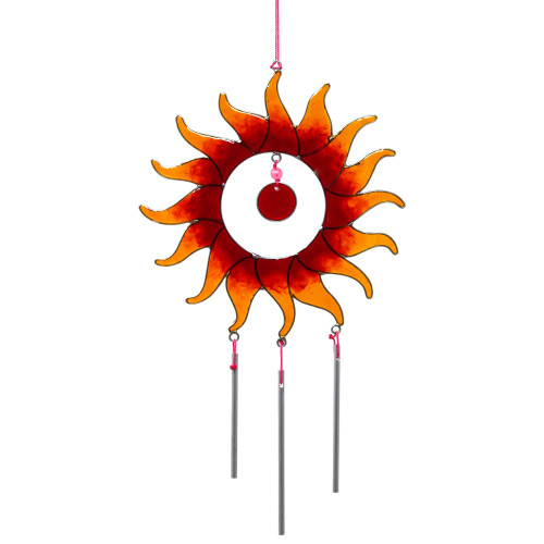 Sunburst 40cm Metal Wind Chime Suncatcher Hanging Garden Ornament