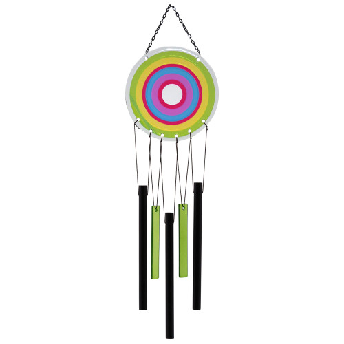 Rainbow Circle 45cm Metal Wind Chime Suncatcher Hanging Garden Ornament