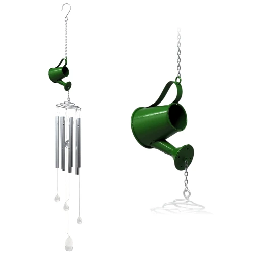 Watering Can 75cm Metal Wind Chime Suncatcher Hanging Garden Ornament