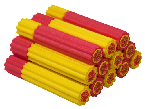 Foam Water Blasters for Kids Outdoor Summer Water Toy - Red & Yellow - Set of 12