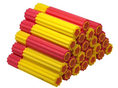 Foam Water Blasters for Kids Outdoor Summer Water Toy - Red & Yellow - Set of 24