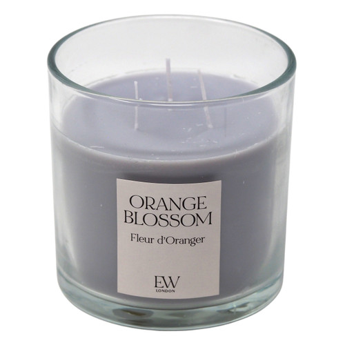 EW London Triple Wick Scented Candle - Approx 45 Hrs Burn - Orange Blossom