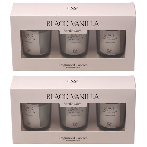 EW London Votive Scented Candles - Set of 6 - Black Vanilla