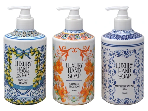 Luxury Hand Soap - Sicilian Lemon, Orange Blossom & Mediterranean Sea - Set of 3