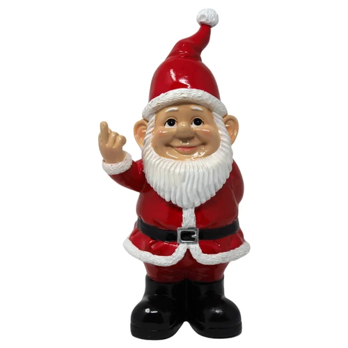 Naughty Cheeky Santa Gnome Christmas Garden Ornament - Adults Novelty Gift!
