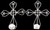 Set Of 2 Cream Crucifix Cross Tea Light Candle Ornaments / 20cm Memorial Remembrance 