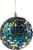 Set Of 6 Opulent Glitter Encrusted Blue Gold Sequin Christmas Tree Baubles Decorations Set Of 6 Opulent Glitter Encrusted Blue Gold Sequin Christmas Tree Baubles Decorations