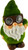 Cute Flock Moss Effect Solar Powered LED Light Up Garden Gnome
