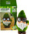 Cute Flock Moss Effect Solar Powered LED Light Up Garden Gnome