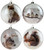 Set Of 8 Nordic Winter Woodland Animals Christmas Tree Baubles Decorations